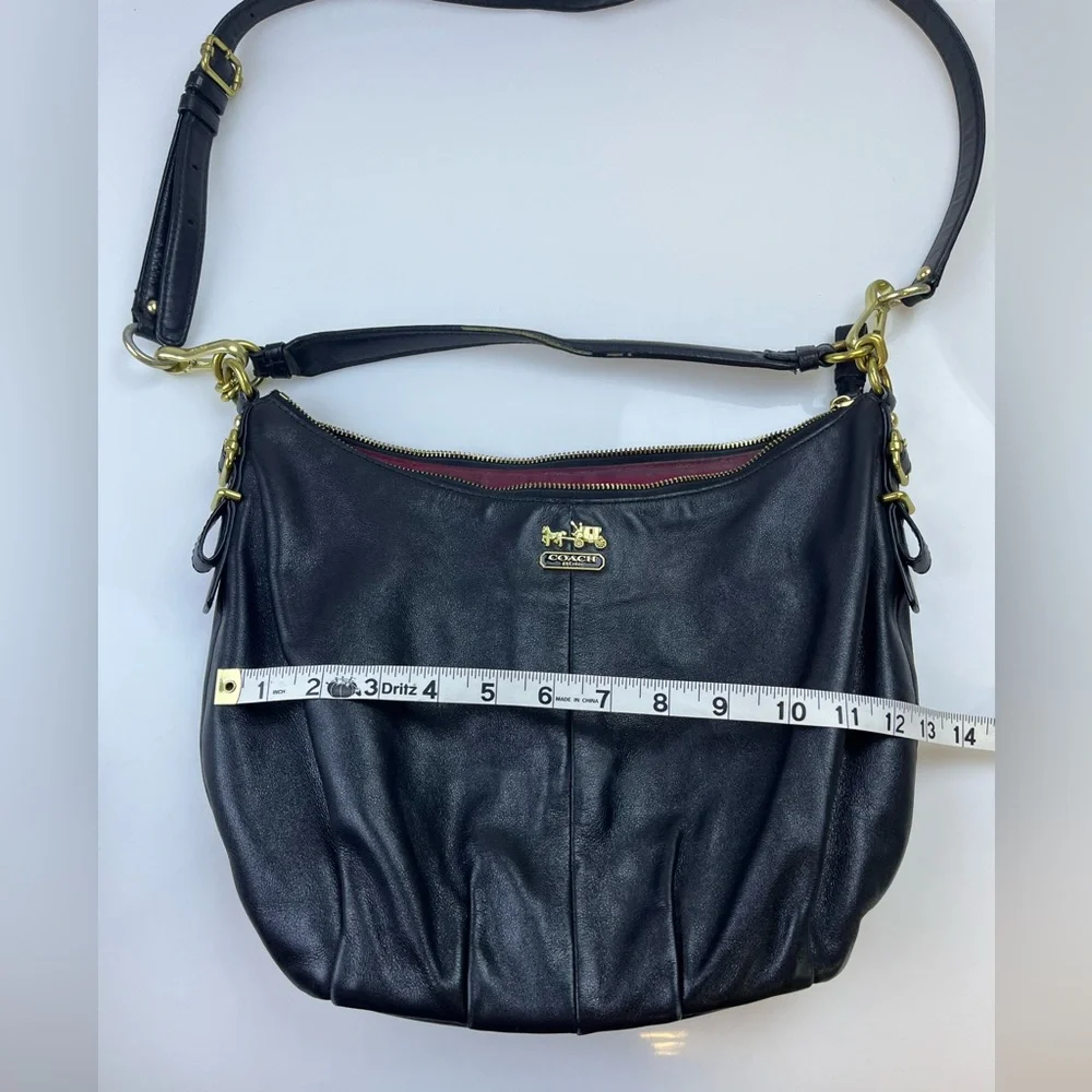 Coach Black Hobo Bag with Sling N239-22 - Picture 5 of 7